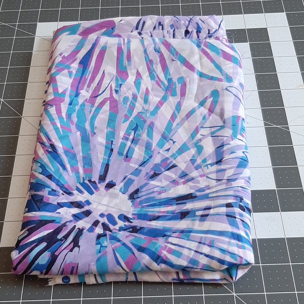 2.5 yards sheer fabric purple and blue